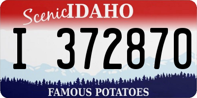 ID license plate I372870