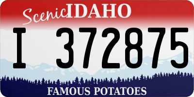 ID license plate I372875