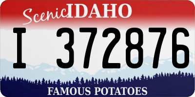 ID license plate I372876