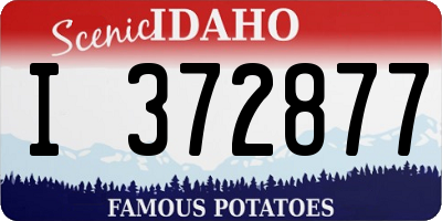 ID license plate I372877