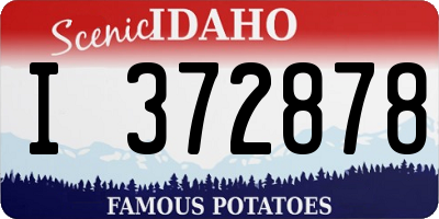 ID license plate I372878