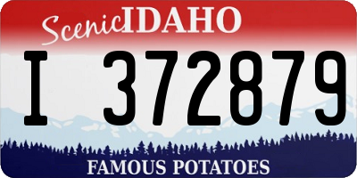 ID license plate I372879
