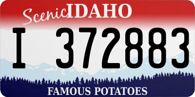 ID license plate I372883