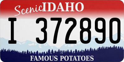 ID license plate I372890