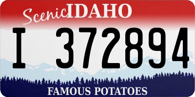 ID license plate I372894