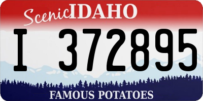 ID license plate I372895