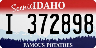 ID license plate I372898