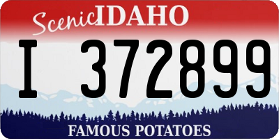 ID license plate I372899