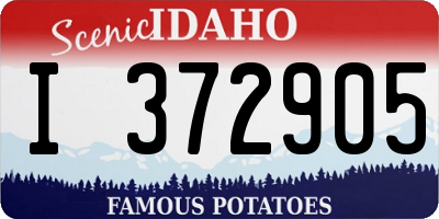 ID license plate I372905