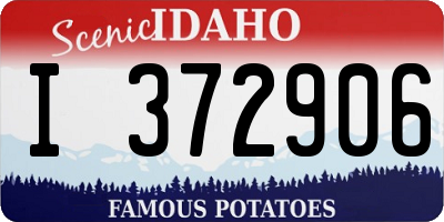 ID license plate I372906