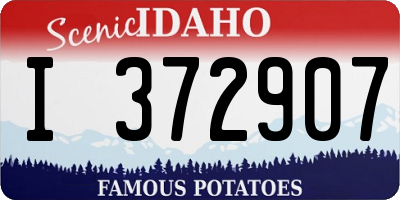 ID license plate I372907