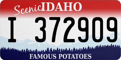 ID license plate I372909
