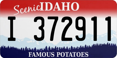 ID license plate I372911