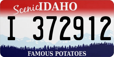 ID license plate I372912
