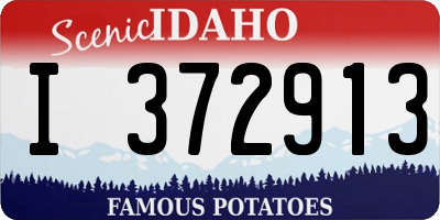 ID license plate I372913