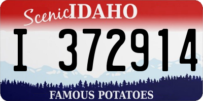 ID license plate I372914