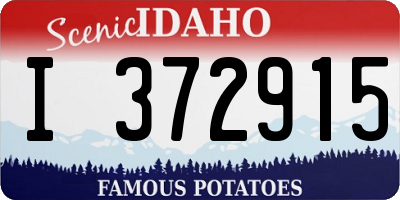 ID license plate I372915