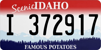 ID license plate I372917