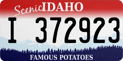 ID license plate I372923