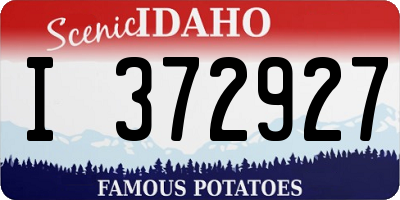 ID license plate I372927