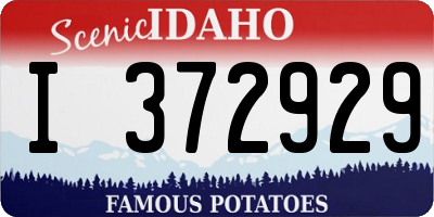 ID license plate I372929
