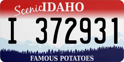 ID license plate I372931