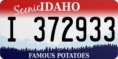 ID license plate I372933
