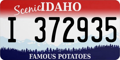 ID license plate I372935
