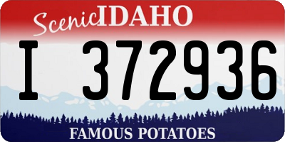 ID license plate I372936