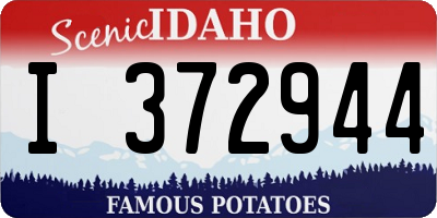 ID license plate I372944