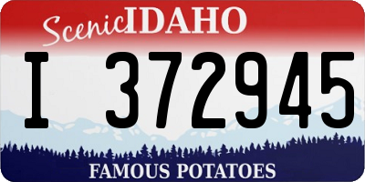 ID license plate I372945