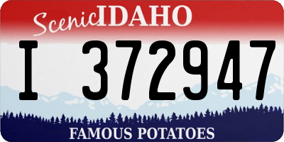 ID license plate I372947