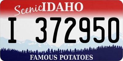 ID license plate I372950