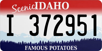 ID license plate I372951