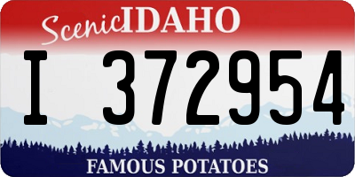 ID license plate I372954
