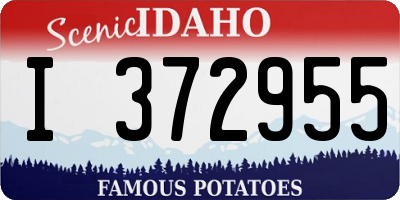 ID license plate I372955