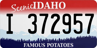 ID license plate I372957