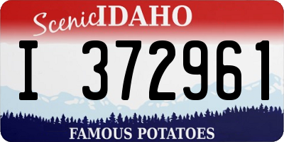 ID license plate I372961