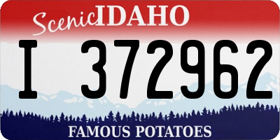 ID license plate I372962