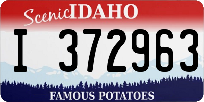 ID license plate I372963