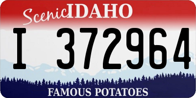 ID license plate I372964