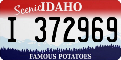 ID license plate I372969