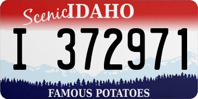 ID license plate I372971