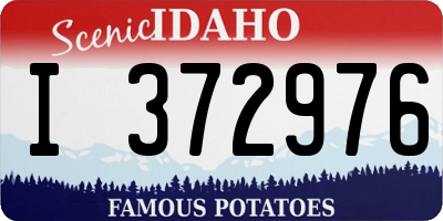 ID license plate I372976