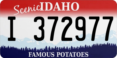 ID license plate I372977