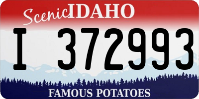 ID license plate I372993