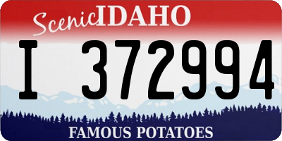 ID license plate I372994