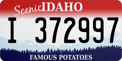 ID license plate I372997