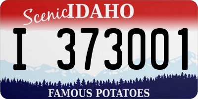 ID license plate I373001