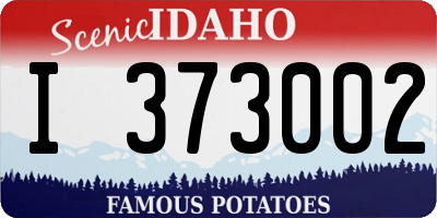 ID license plate I373002